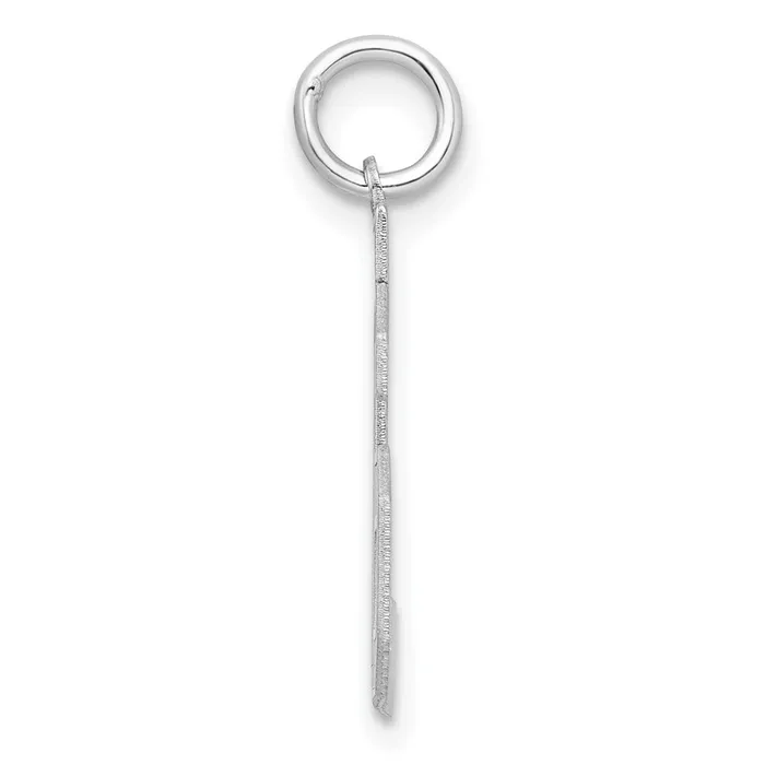 TreasureFineJewelers Rings Sterling SilverRhodiumplated Satin Number 36 Charm