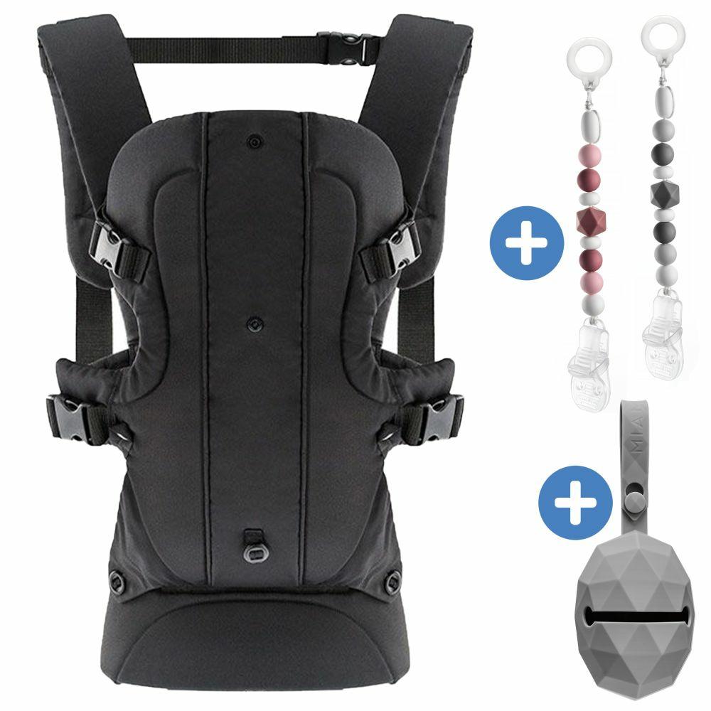 Babytragen & Tragetücher |   Babytrage Walk 4In1 Inkl. Silikon-Schnullerbox Diamant Grau + 2Er Set Schnullerketten Grau Beere – Schwarz Babytragen & Tragetücher Babytragen & Tragetücher