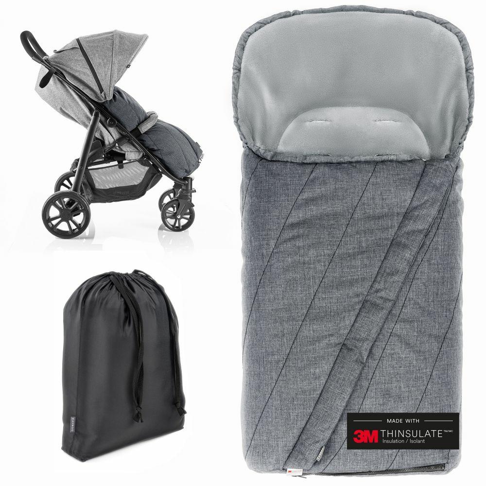 Fußsäcke |   Deluxe Winter-Fußsack 3M Für Kinderwagen & Buggy – Melange Grau Fußsäcke Fußsäcke