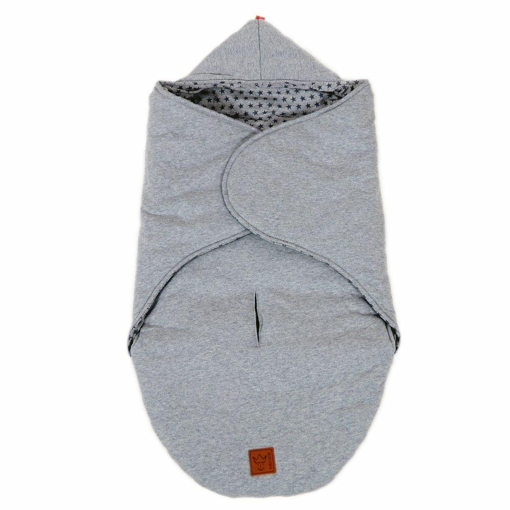 Fußsäcke |   Einschlagdecke Caroline Jersey Star Wrap – Light Grey Fußsäcke Fußsäcke