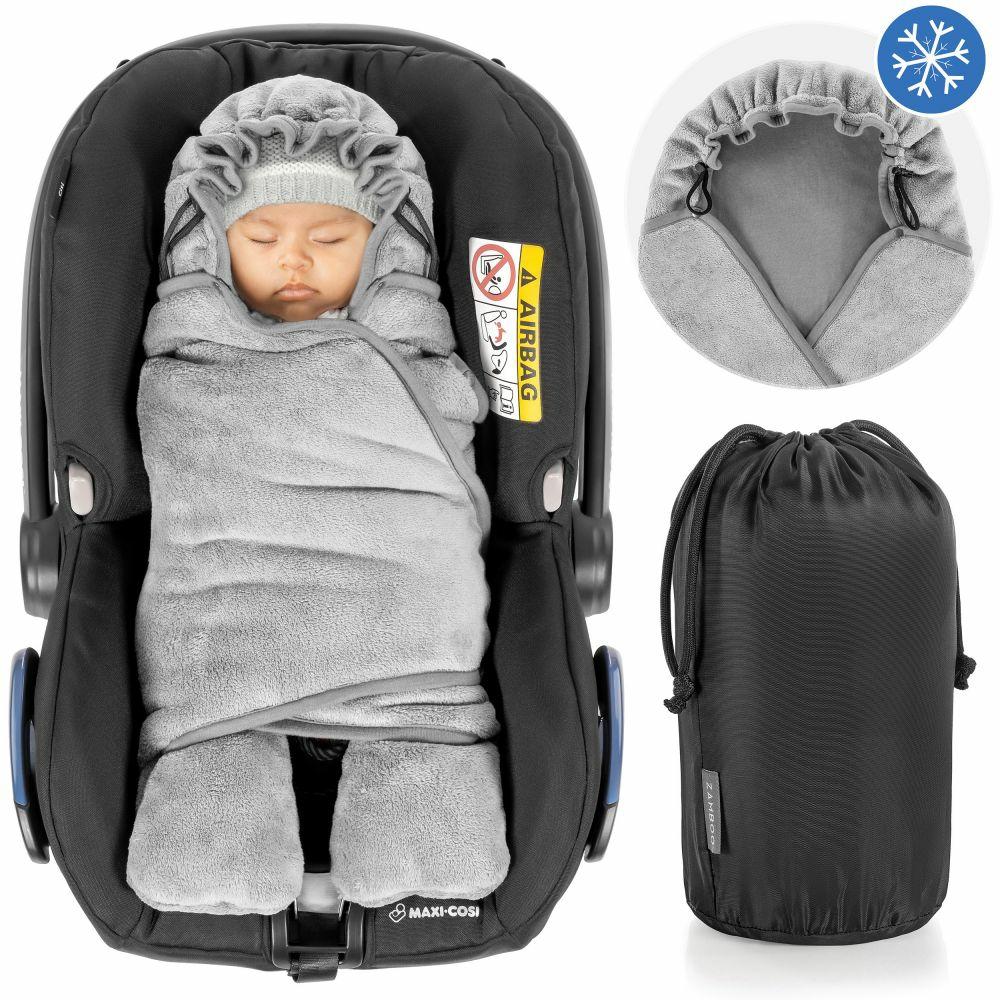 Fußsäcke |   Einschlagdecke Mit Füßen Für Babyschale Und Kindersitz – Winter – Grau Fußsäcke Fußsäcke