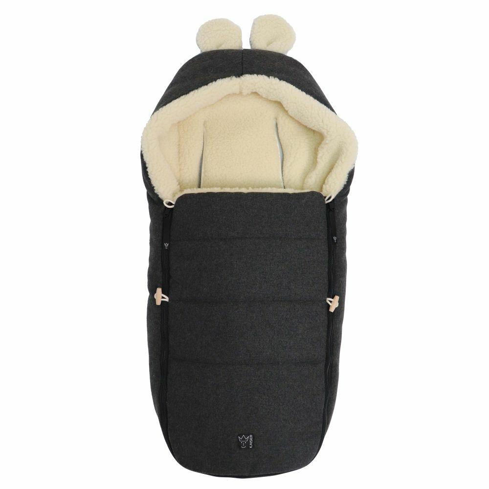 Fußsäcke |   Fleece-Fußsack Hoody Maus Wool Fütterung Aus 100% Schafwolle Für Babyschalen Und Babywanne – Dark Shadow Fußsäcke Fußsäcke