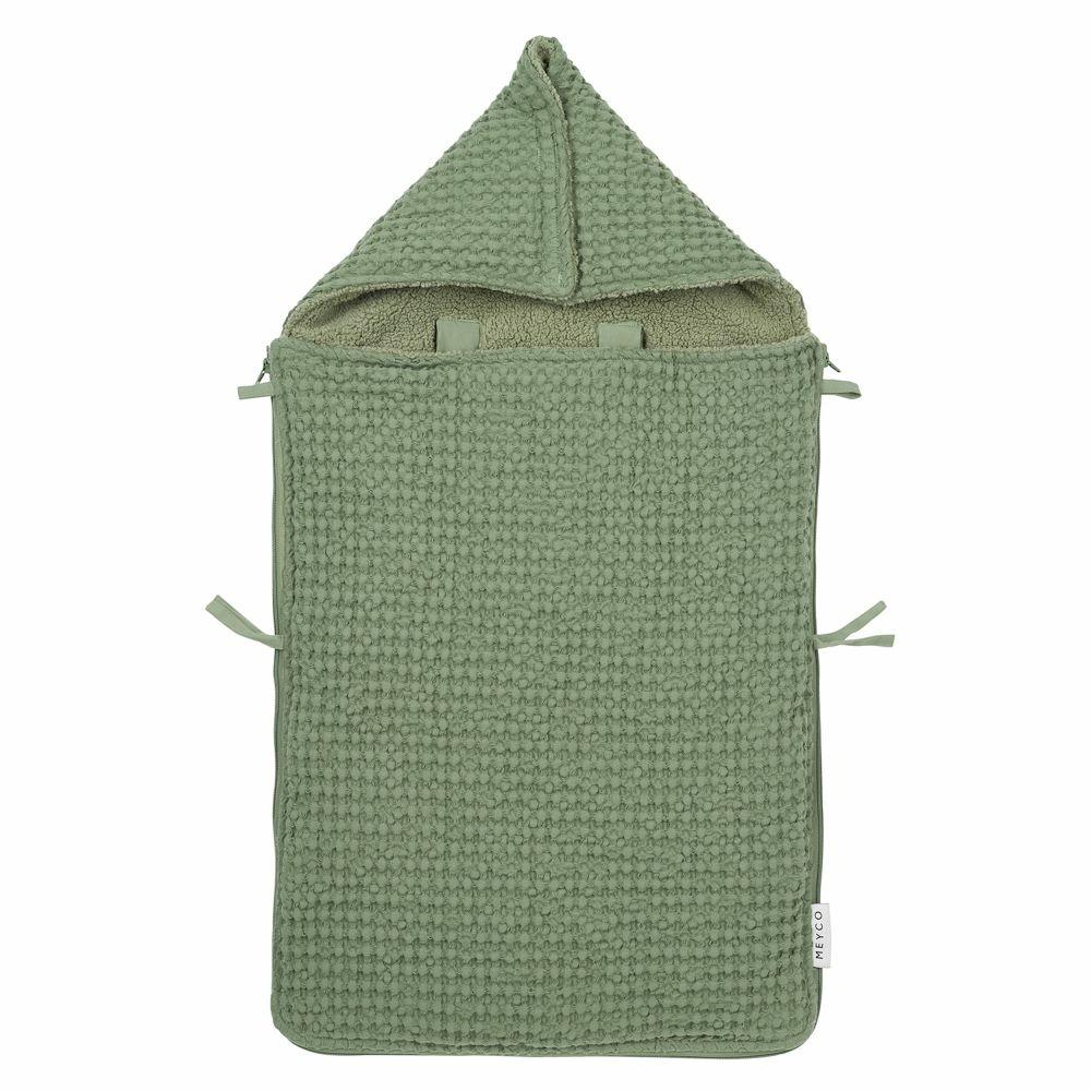 Fußsäcke |   Fußsack Für Babyschale – Waffel Teddy – Olive Green Fußsäcke Fußsäcke