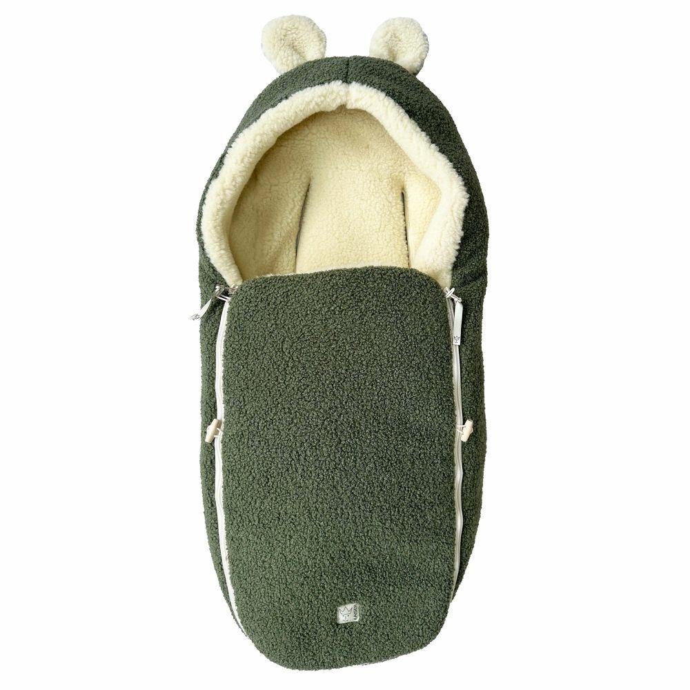 Fußsäcke |   Schurwolle-Fußsack Hukky Für Babyschalen & Babywannen – Mineral Green Fußsäcke Fußsäcke