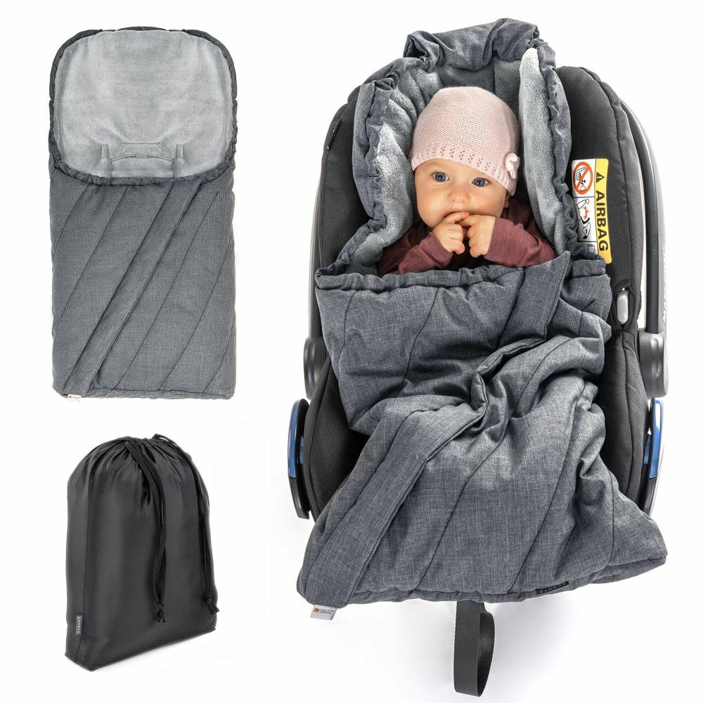 Fußsäcke |   Winter-Fußsack Babyschale 3M Pro – Für Alle Gurtsysteme – Grau Fußsäcke Fußsäcke