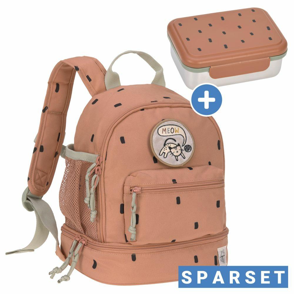 Kinderkoffer & Kindertaschen |   2-Tlg. Set Rucksack Mini Backpack & Edelstahl-Brotdose Lunchbox – Happy Prints – Caramel Kinderkoffer & Kindertaschen Kinderkoffer & Kindertaschen