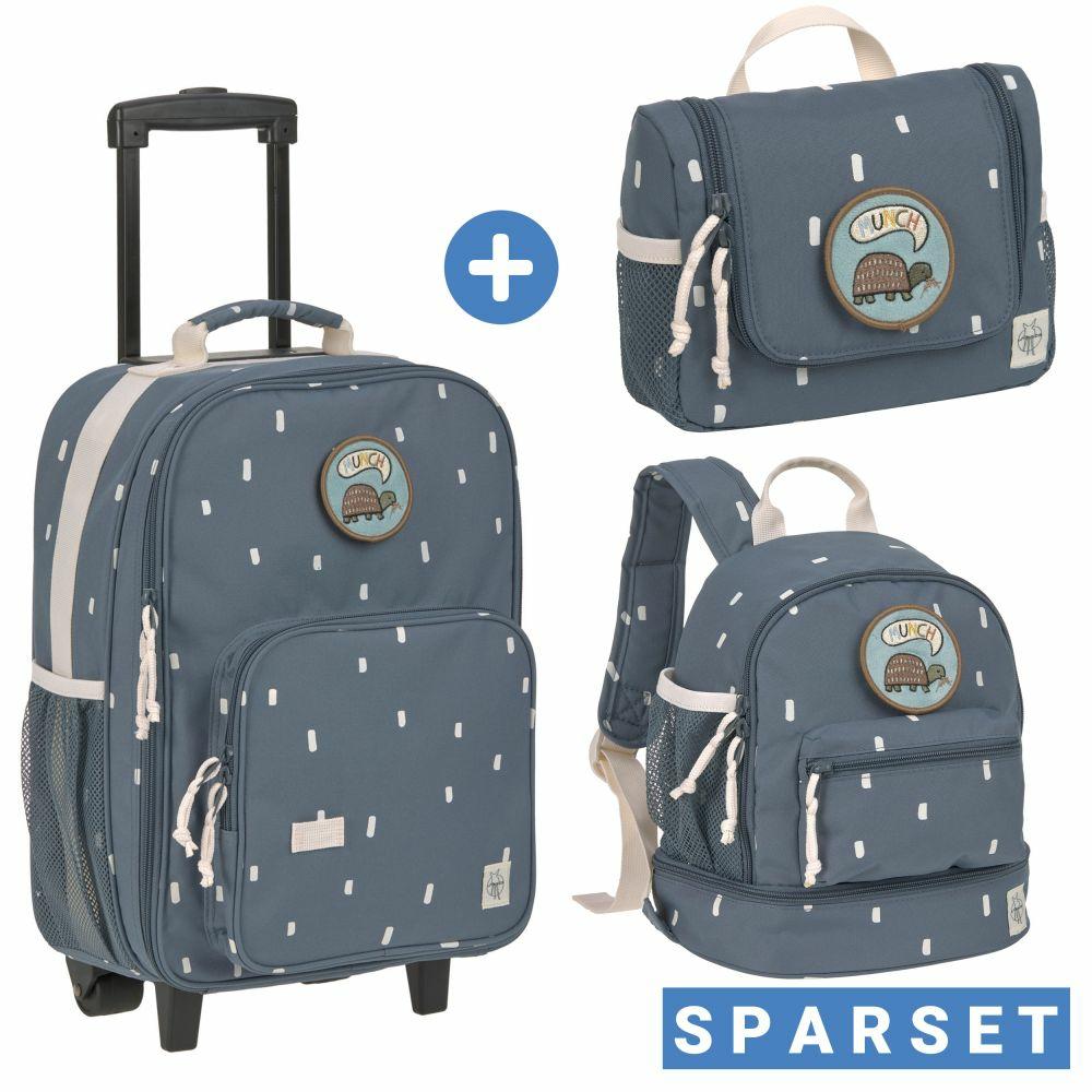 Kinderkoffer & Kindertaschen |   3-Tlg. Reise-Set – Inkl. Trolley + Washbag + Rucksack – Happy Prints – Midnight Blue Kinderkoffer & Kindertaschen Kinderkoffer & Kindertaschen