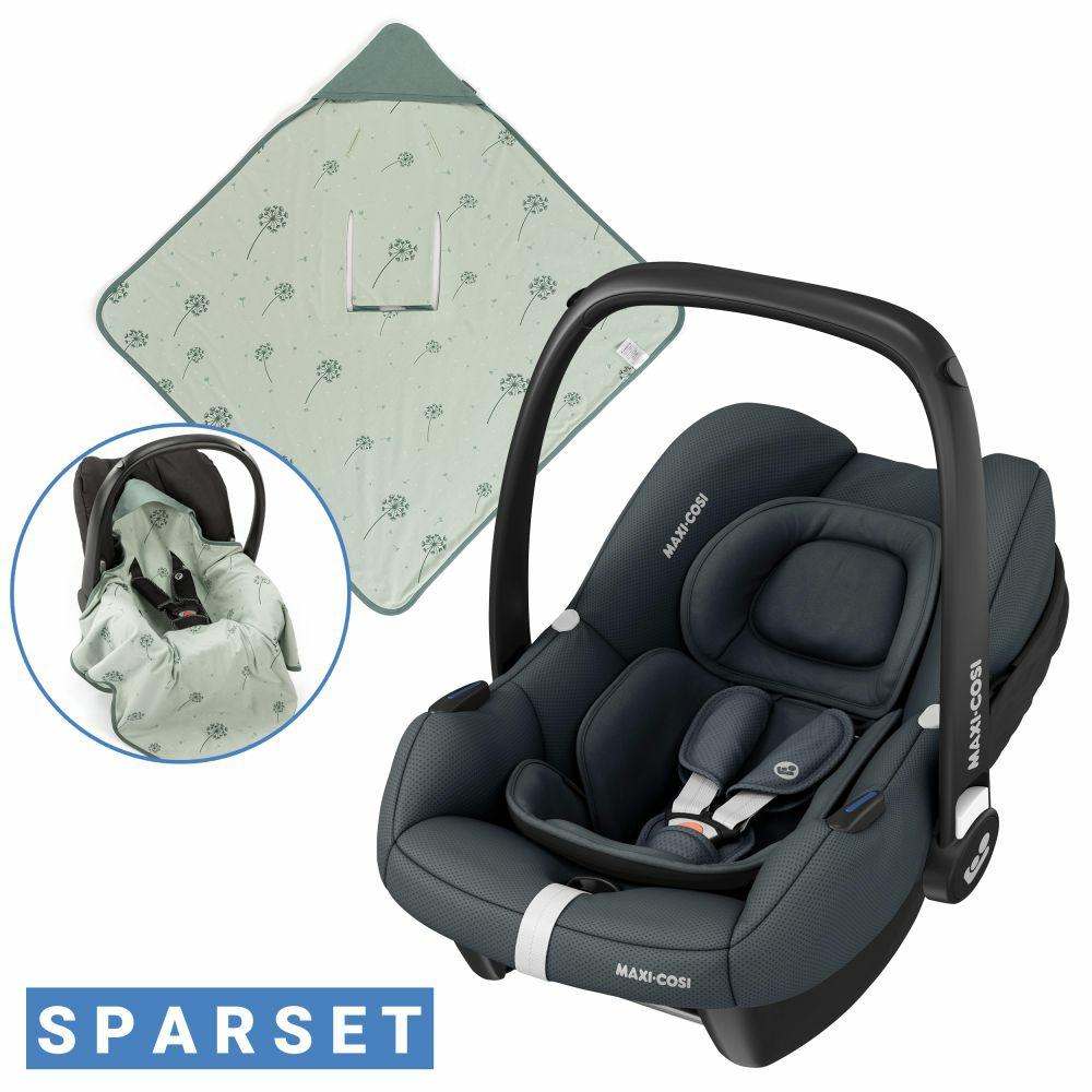 Kindersitze |   Babyschale Cabriofix I-Size Ab Geburt – 12 Monate (40-75 Cm) & Sitzverkleinerer, Sonnenverdeck Inkl. Einschlagedecke Pusteblume – Essential Graphite – Kollektion 2024 Kindersitze Kindersitze