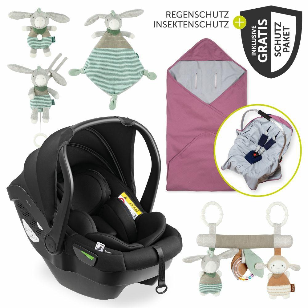 Kindersitze |   Babyschale Drive N Care I-Size Ab Geburt Bis 13 Kg (40 – 87 Cm) + Gratis Schutzpaket, Einschlagdecke & Fehn Spielzeug-Set – Orchidee Kindersitze Kindersitze