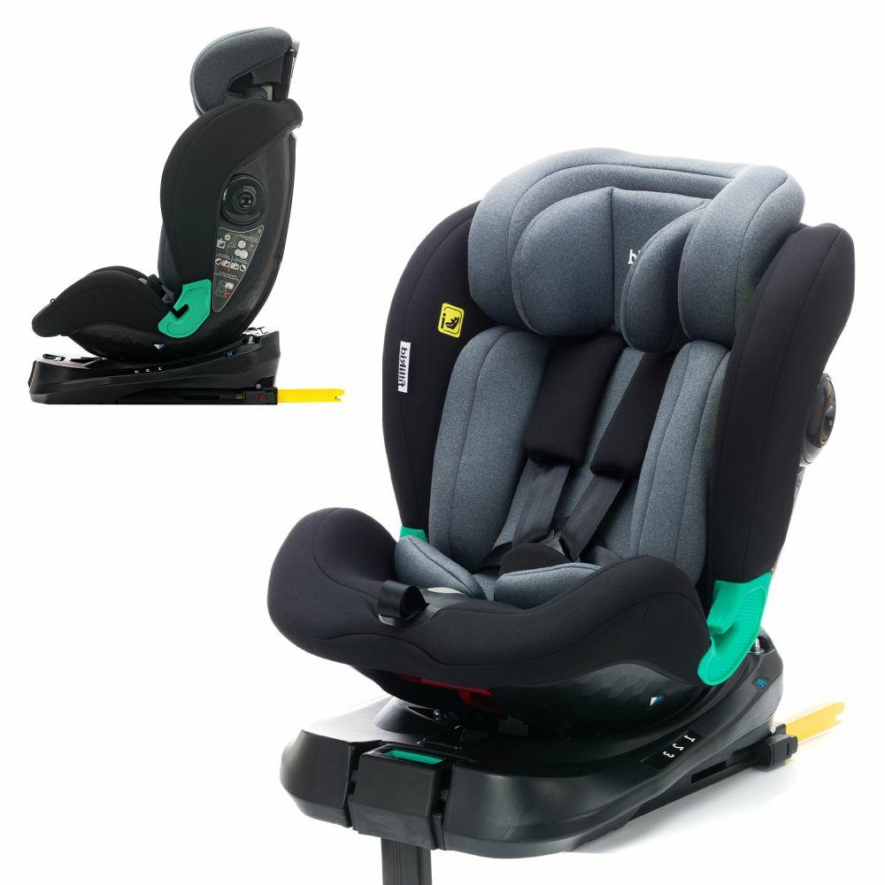 Kindersitze |   Reboarder-Kindersitz Luca 360° I-Size Ab Geburt – 12 Jahre (40 Cm -150 Cm) Mit Isofix-Base & Stützfuß – Schwarz Grau Kindersitze Kindersitze