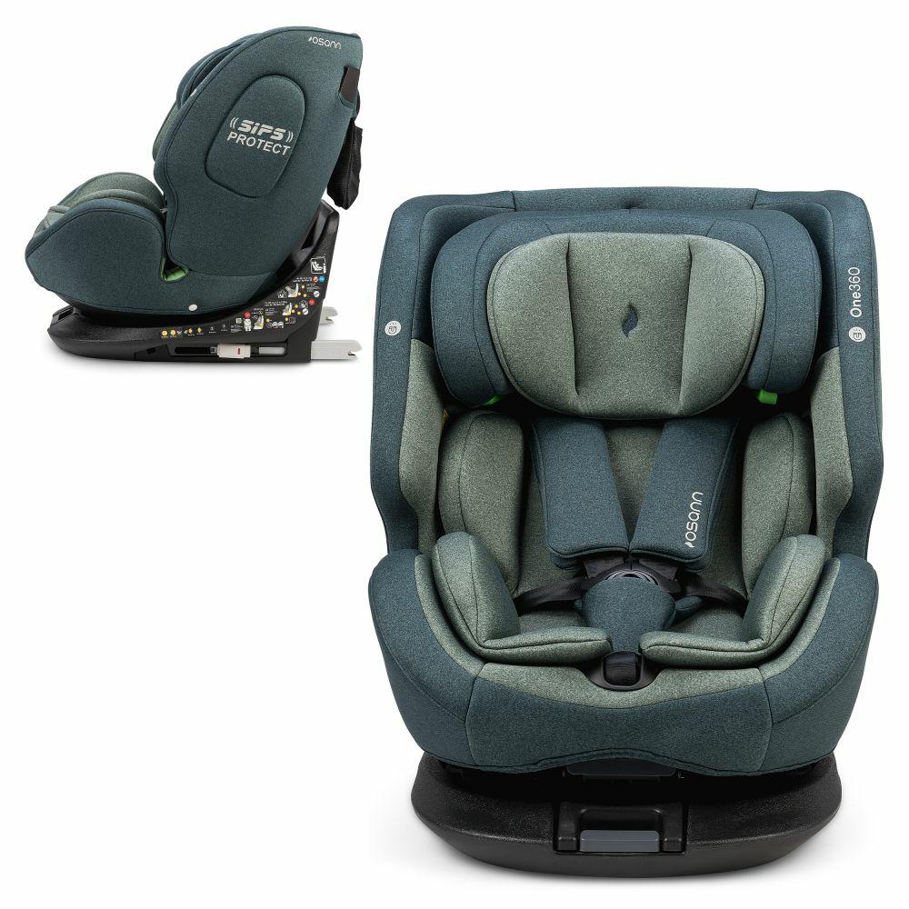 Kindersitze |   Reboarder-Kindersitz One360 I-Size Ab Geburt – 12 Jahre (40 Cm – 150 Cm) 360° Drehbar Mit Isofix-Basis & Top-Tether – Universe Green – Kollektion 2024 Kindersitze Kindersitze