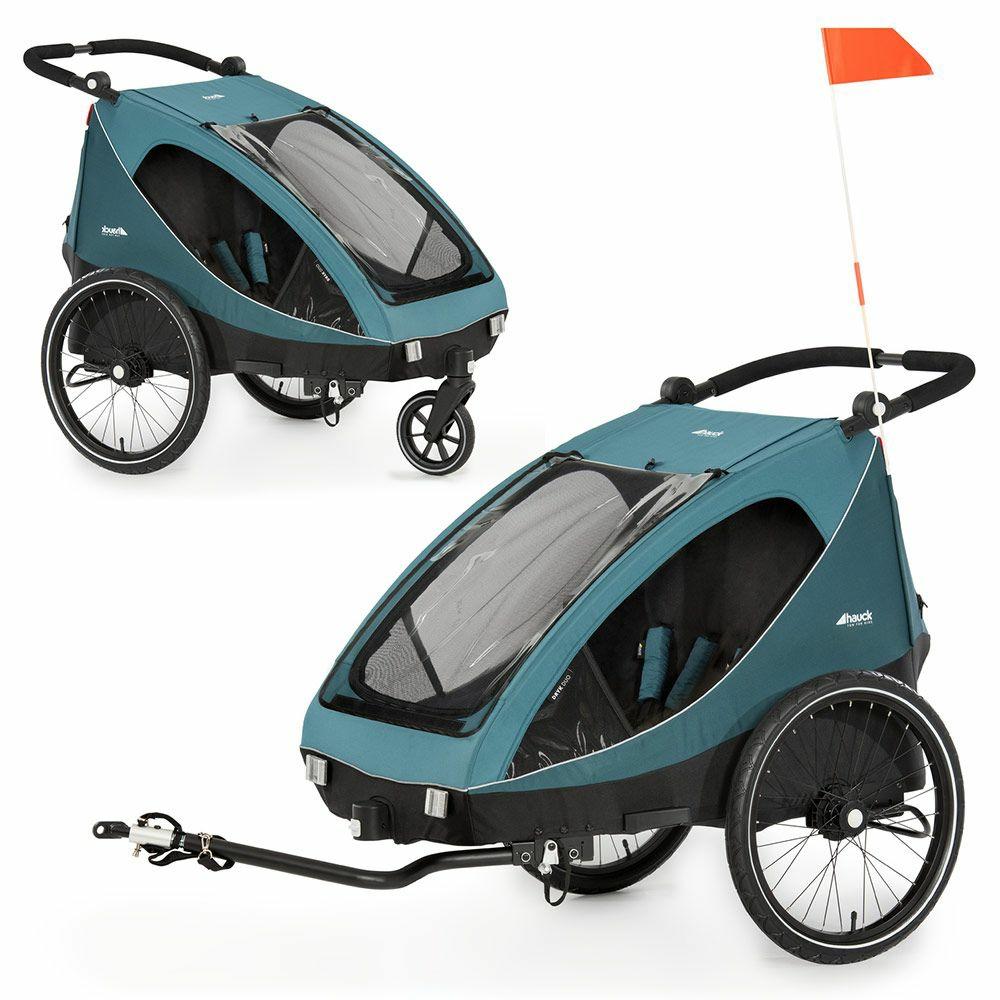 Kinderwagen |   2In1 Fahrradanhänger Dryk Duo Für 2 Kinder (Bis 44 Kg) – Bike Trailer & City Buggy – Petrol Fahrradanhänger Fahrradanhänger