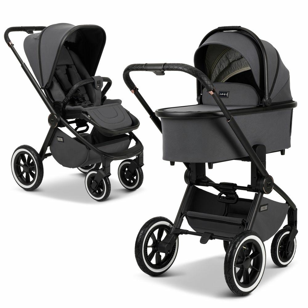 Kinderwagen |   2In1 Kombi-Kinderwagen Resea+ Bis 22 Kg Belastbar – Luftreifen, Umsetzbare Sitzeinheit, Babywanne &Teleskopschieber, – Edition – Anthrazit – Kollektion 2024 Kinderwagen Kinderwagen