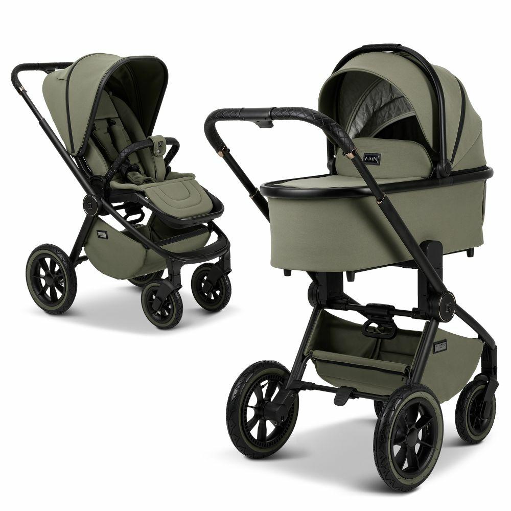 Kinderwagen |   2In1 Kombi-Kinderwagen Resea+ Bis 22 Kg Belastbar – Luftreifen, Umsetzbare Sitzeinheit, Babywanne &Teleskopschieber, – Edition – Moss Green – Kollektion 2024 Kinderwagen Kinderwagen