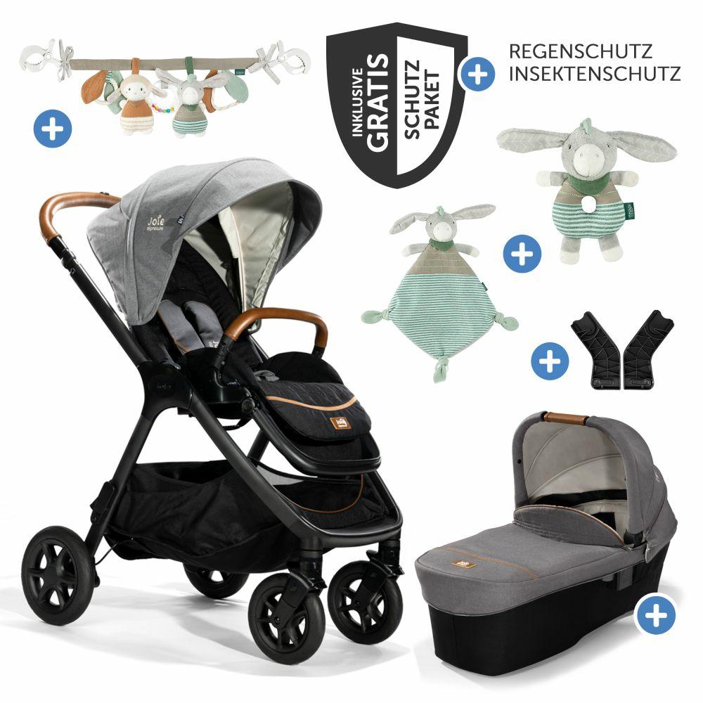 Kinderwagen |   2In1 Kombi-Kinderwagen-Set Finiti Bis 22 Kg Belastbar Mit Liegeposition, Kinderwagenkette, Greifling, Schmusetuch – Teleskopschieber, Sportsitz, Babywanne Ramble Xl, Adapter & Zubehörpaket – Signature – Carbon – Kollektion 2024 Kinderwagen Kinderwagen