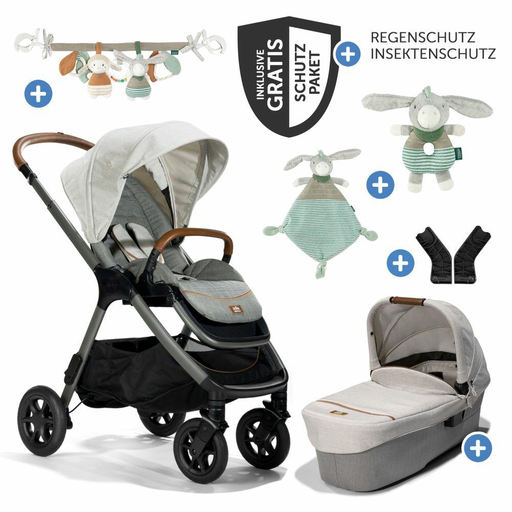 Kinderwagen |   2In1 Kombi-Kinderwagen-Set Finiti Bis 22 Kg Belastbar Mit Liegeposition, Kinderwagenkette, Greifling, Schmusetuch – Teleskopschieber, Sportsitz, Babywanne Ramble Xl, Adapter & Zubehörpaket – Signature – Oyster Kinderwagen Kinderwagen