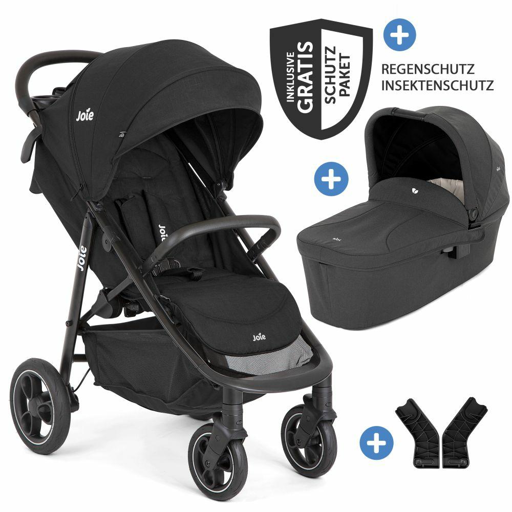 Kinderwagen |   2In1 Kombi-Kinderwagen-Set Litetrax Pro Bis 22 Kg Belastbar Mit Schieber-Ablagefach, Babywanne Ramble, Adapter & Zubehör Paket – Shale – Kollektion 2024 Kinderwagen Kinderwagen