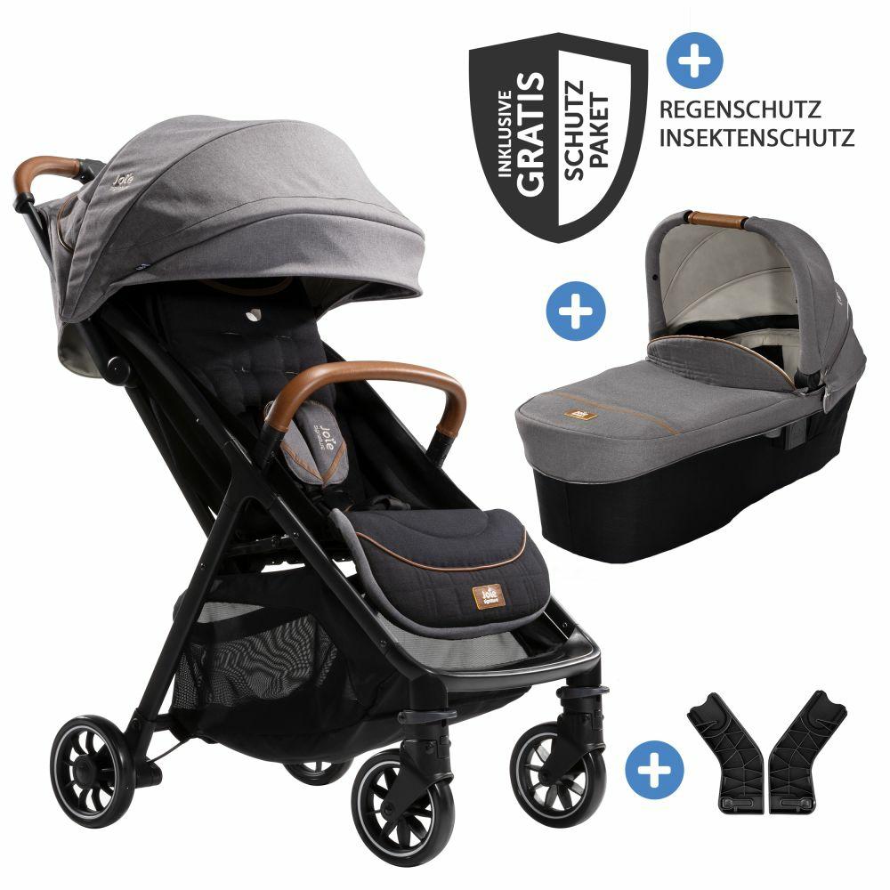 Kinderwagen |   2In1 Kombi-Kinderwagen-Set Parcel Bis 22 Kg Belastbar Mit Liegefunktion, Babywanne Ramble Xl, Adapter, Regenschutz, Insektenschutz & Transporttasche – Signature – Carbon – Kollektion 2024 Kinderwagen Kinderwagen