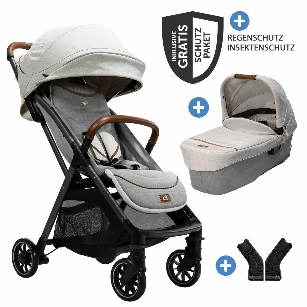 Kinderwagen |   2In1 Kombi-Kinderwagen-Set Parcel Bis 22 Kg Belastbar Mit Liegefunktion, Babywanne Ramble Xl, Adapter, Regenschutz, Insektenschutz & Transporttasche – Signature – Oyster – Kollektion 2024 Kinderwagen Kinderwagen