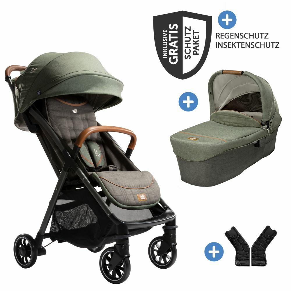 Kinderwagen |   2In1 Kombi-Kinderwagen-Set Parcel Bis 22 Kg Belastbar Mit Liegefunktion, Babywanne Ramble Xl, Adapter, Regenschutz, Insektenschutz & Transporttasche – Signature – Pine – Kollektion 2024 Kinderwagen Kinderwagen