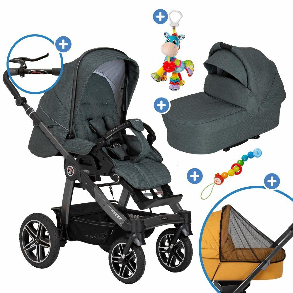 Kinderwagen |   2In1 Kombi-Kinderwagen-Set Racer Gts Bis 22 Kg Belastbar Mit Falttasche Trend, Mückennetz, Regenschutz, Schnullerkette & Spieltier – Animal Stars Kinderwagen Animal Stars