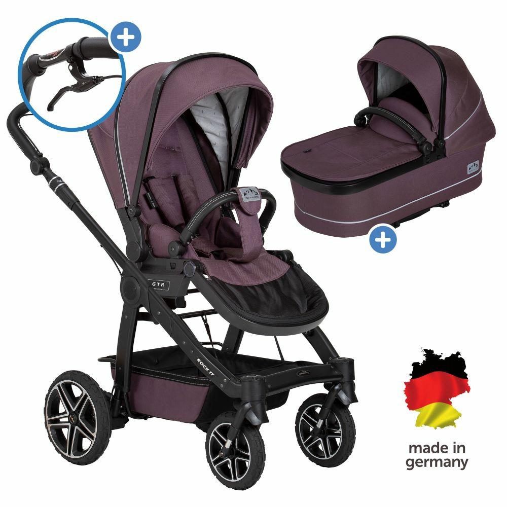 Kinderwagen |   2In1 Kombi-Kinderwagen-Set Rock It Gtr Outdoor Bis 22 Kg Belastbar Mit Knickschieber, Handbremse, Sportsitz, Falttasche Premium & Regenschutz – Amethyst – Kollektion 2024 Kinderwagen Kinderwagen