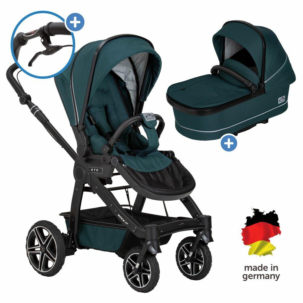 Kinderwagen |   2In1 Kombi-Kinderwagen-Set Rock It Gtr Outdoor Bis 22 Kg Belastbar Mit Knickschieber, Handbremse, Sportsitz, Falttasche Premium & Regenschutz – Leaf – Kollektion 2024 Kinderwagen Kinderwagen