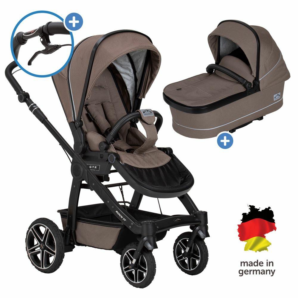 Kinderwagen |   2In1 Kombi-Kinderwagen-Set Rock It Gtr Outdoor Bis 22 Kg Belastbar Mit Knickschieber, Handbremse, Sportsitz, Falttasche Premium & Regenschutz – Toffee – Kollektion 2024 Kinderwagen Kinderwagen