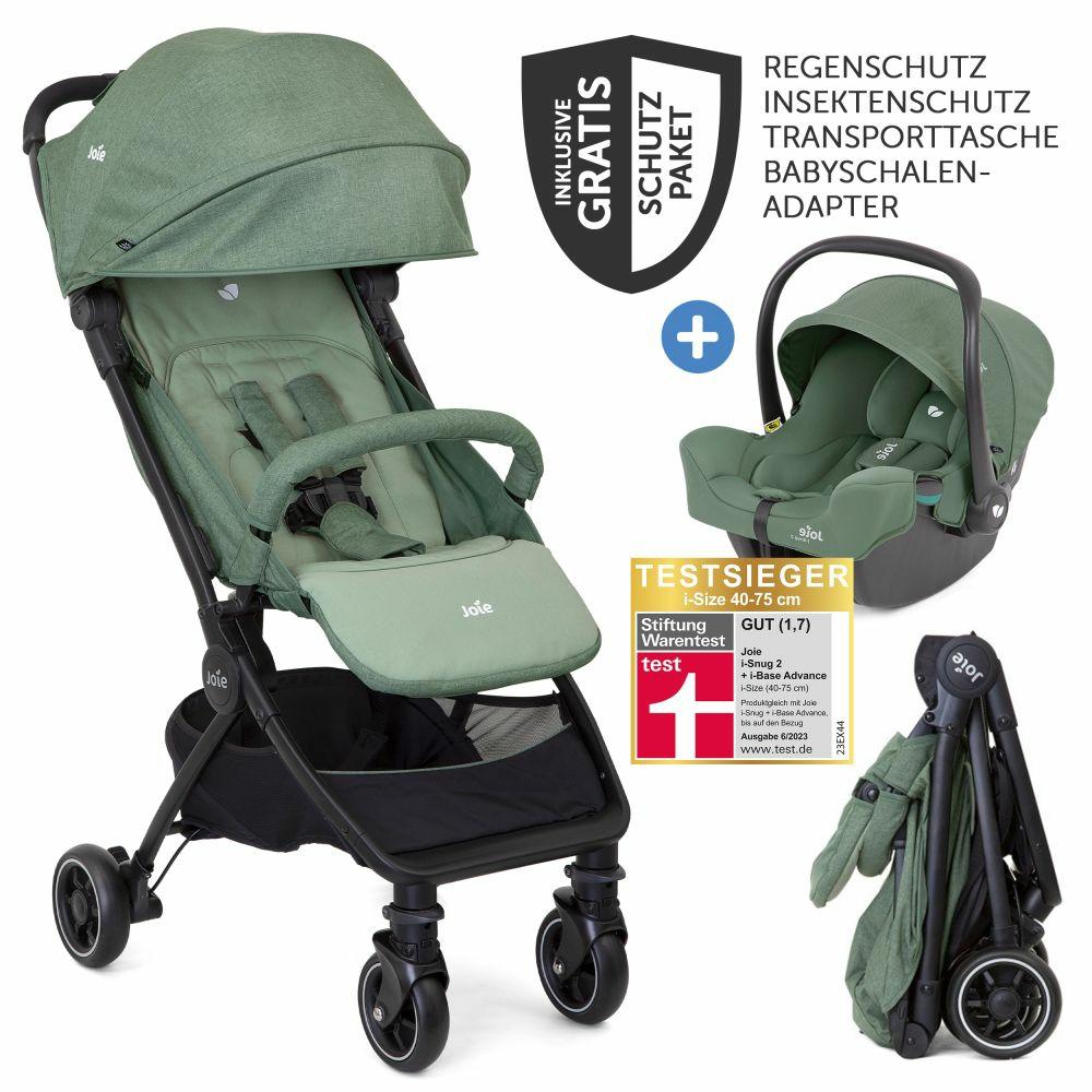 Kinderwagen |   2In1 Reisebuggy-Set Pact Nur 6 Kg – Inkl. Babyschale I-Snug 2, Transporttasche, Adapter, Regenschutz & Insektenschutz – Laurel – Kollektion 2024 Kinderwagen Kinderwagen