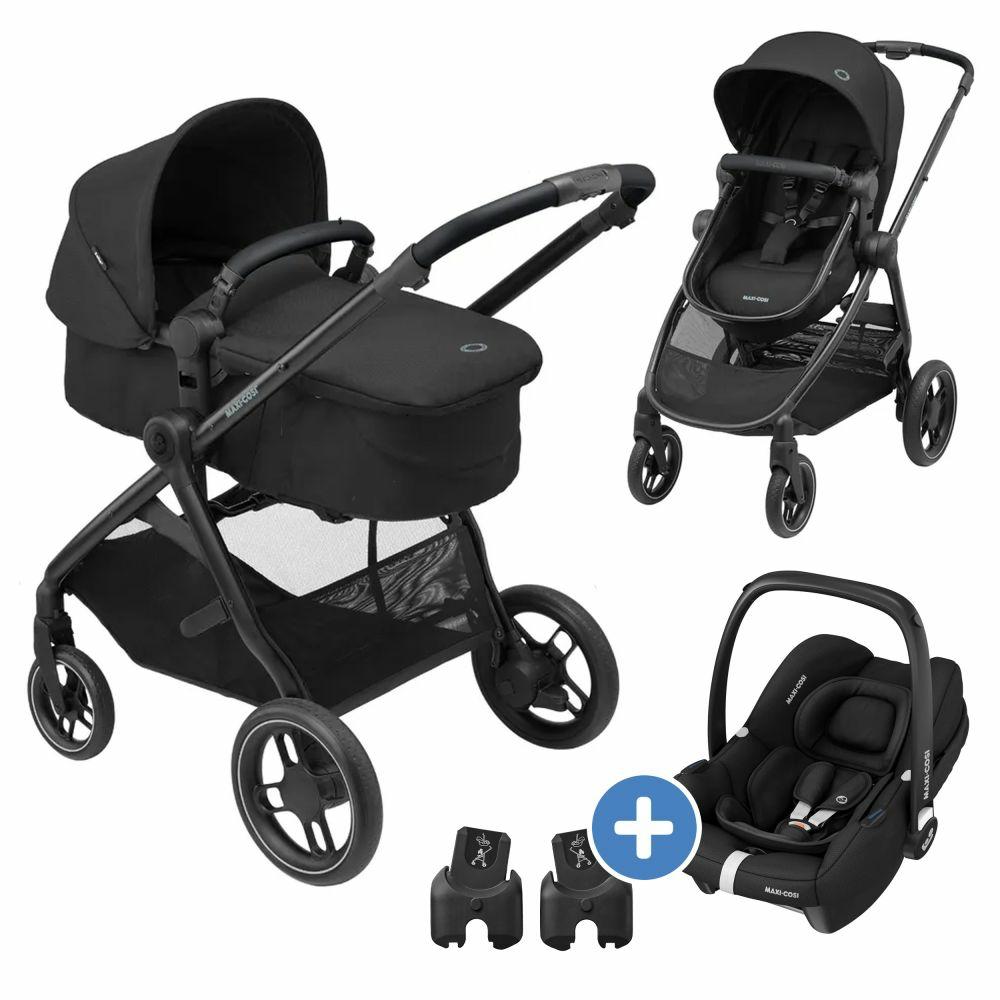 Kinderwagen |   3-In-1 Kombi-Kinderwagen-Set Zelia³ Inkl. Babyschale Cabriofix I-Size & Adapter, 22 Kg – Black – Kollektion 2024 Kinderwagen Kinderwagen