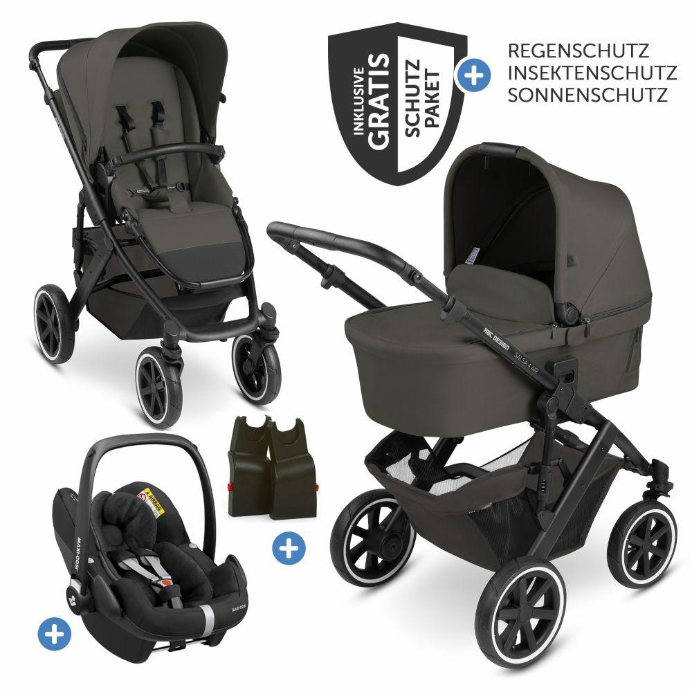 Kinderwagen |   3In1 Kinderwagen-Set Salsa 4 Air – Inkl. Babywanne, Autositz Pebble Pro, Sportsitz Mit Xxl Zubehörpaket – Cloud Kinderwagen Kinderwagen