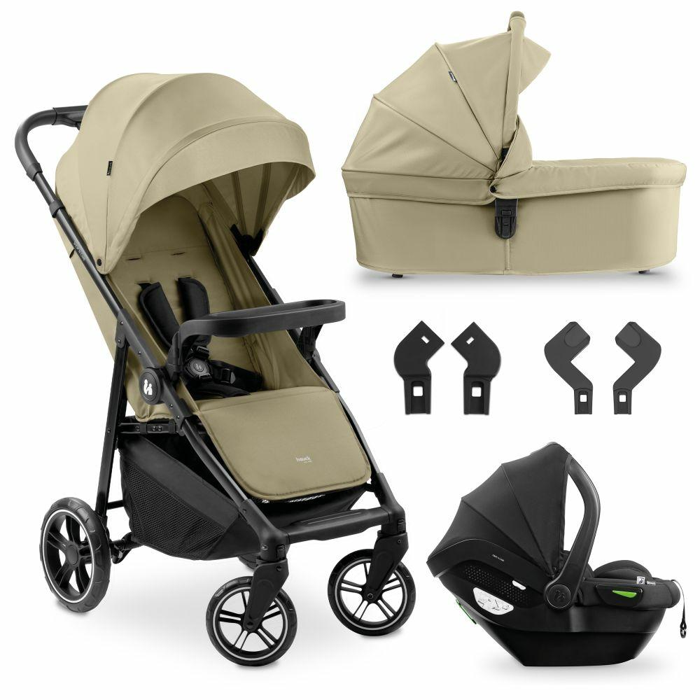 Kinderwagen |   3In1 Kinderwagen-Set Shop N Care Trio Set Inkl. Babyschale Drive N Care – Olive Kinderwagen Kinderwagen