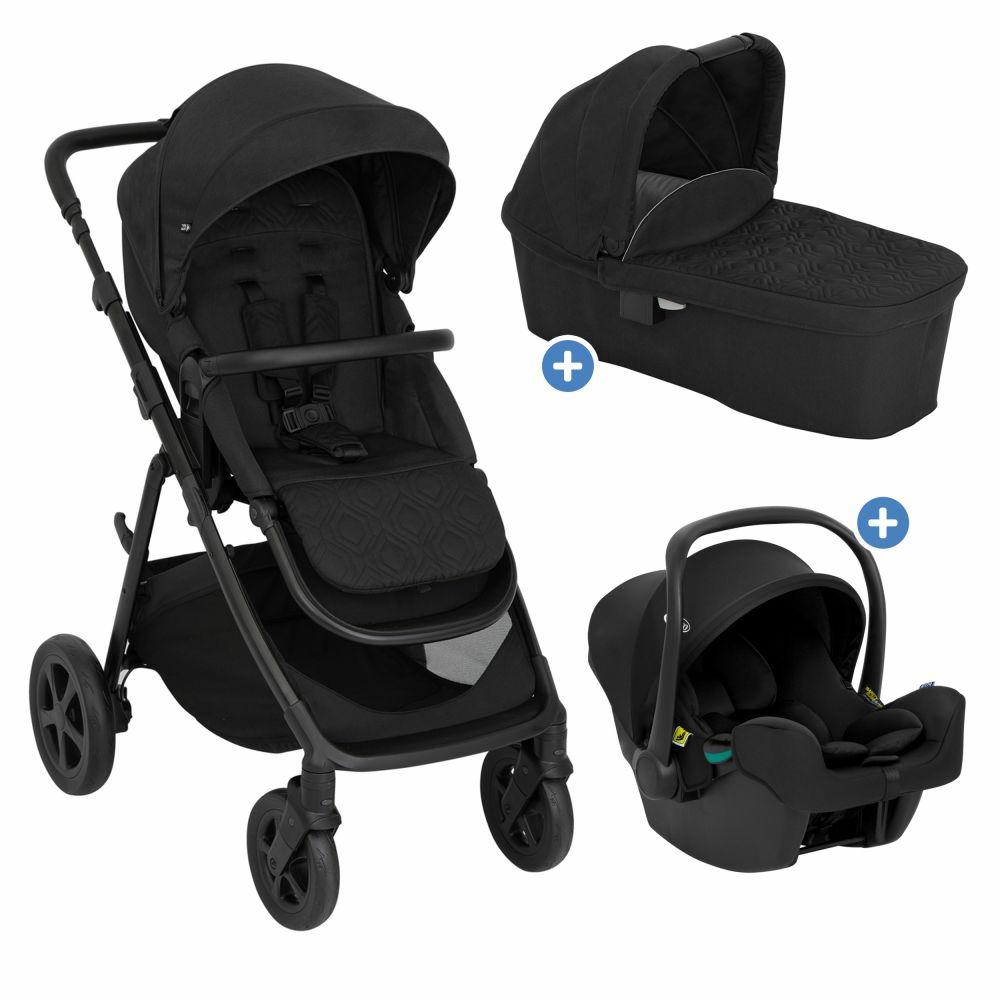 Kinderwagen |   3In1 Kombi-Kinderwagen-Set Near2Me Dlx Bis 22 Kg Belastbar Mit Babywanne, Babyschale Snuglite & Regenschutz – Midnight – Kollektion 2024 Kinderwagen Kinderwagen