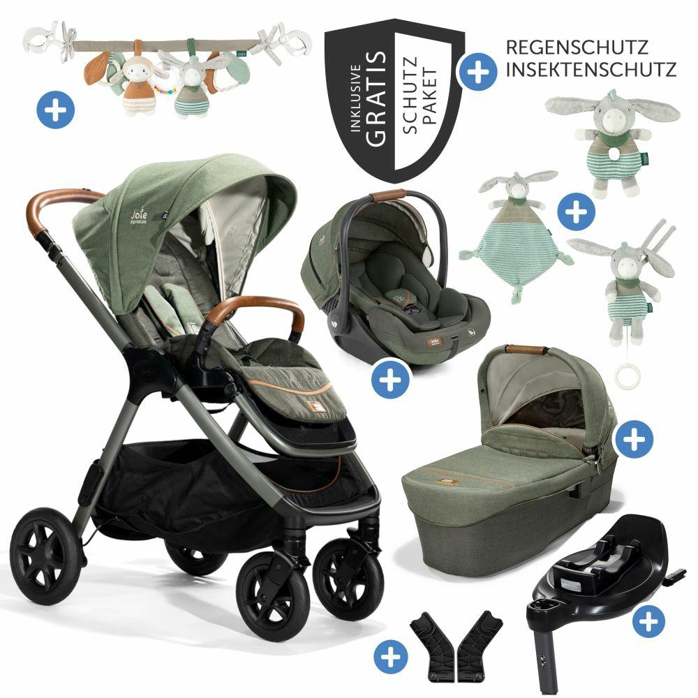 Kinderwagen |   4In1 Kombi-Kinderwagen-Set Finiti Bis 22 Kg Belastbar Mit Liegeposition, Kinderwagenkette, Greifling, Spieluhr – Teleskopschieber, Sportsitz, Babywanne Ramble Xl, Babyschale, Adapter & Zubehörpaket – Signature – Pine – Kollektion 2024 Kinderwagen Kinderwagen