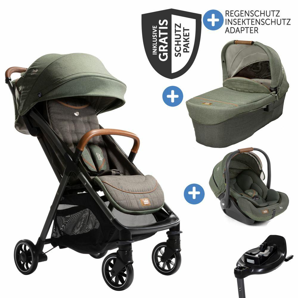 Kinderwagen |   4In1 Kombi-Kinderwagen-Set Parcel Bis 22 Kg Belastbar Mit Liegefunktion, Babyschale I-Level-Recline, Babywanne Ramble Xl, Adapter, Isofix-Basis, Transporttasche & Zubehör-Paket – Signature – Pine – Kollektion 2024 Kinderwagen Kinderwagen