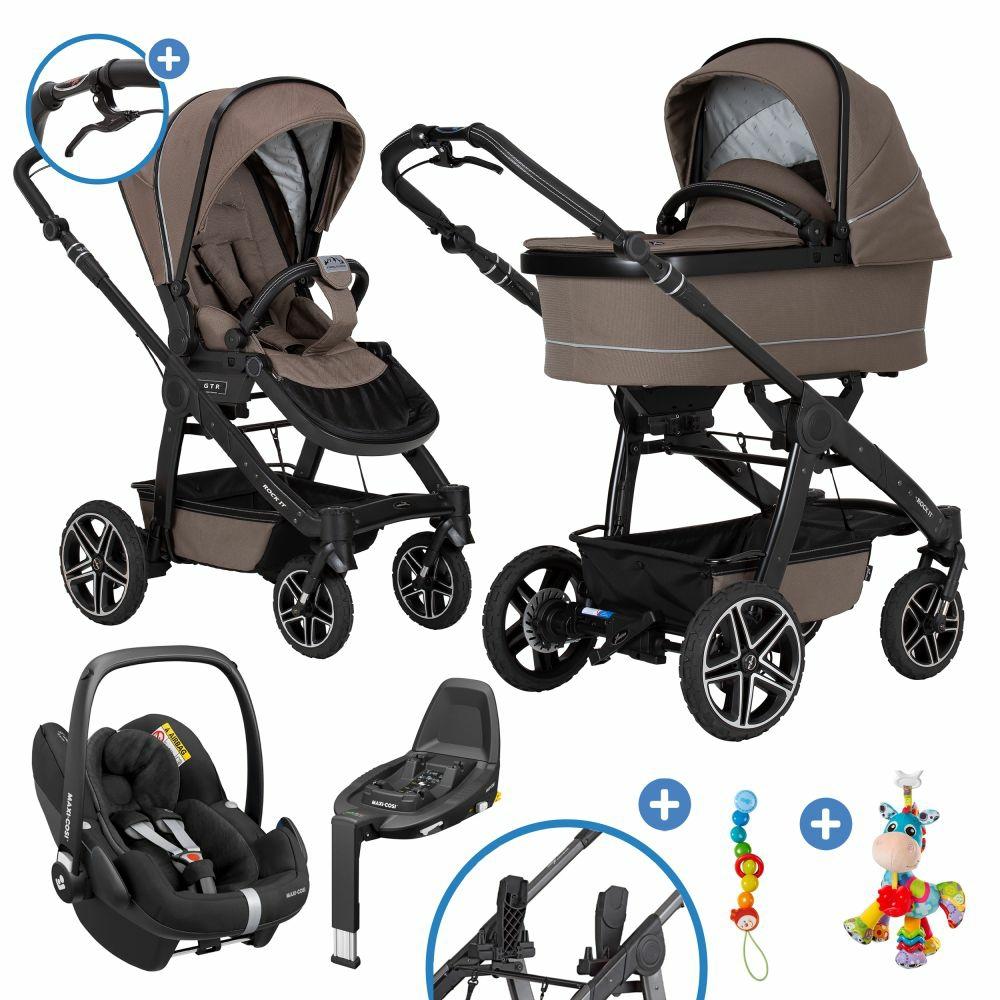 Kinderwagen |   4In1 Kombi-Kinderwagen-Set Rockit It Gtr Bis 22 Kg Belastbar Mit Falttasche Trend, Babyschale Pebble Pro, Isofix-Basis Familyfix3, Mückennetz, Regenschutz & Spieltier – Toffee Kinderwagen Amethyst