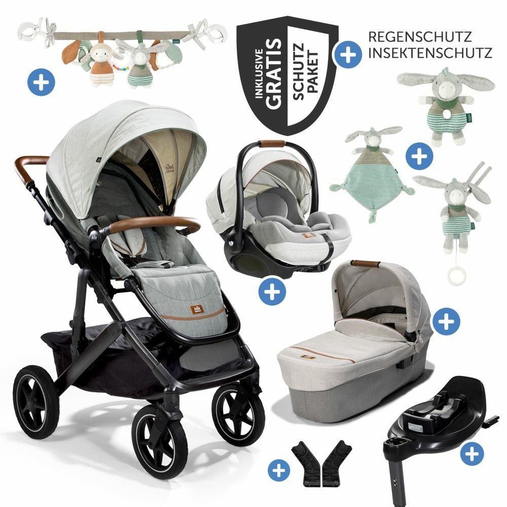 Kinderwagen |   4In1 Kombi-Kinderwagen-Set Vinca Bis 22 Kg Belastbar Mit Kinderwagenkette, Greifling, Schmusetuch, Spieluhr – Teleskopschieber, Sitzeinheit, Babyschale I-Level Recline, Babywanne Ramble Xl, Adapter & Zubehörpaket – Signature – Oyster – Kollektion 2024 Kinderwagen Kinderwagen