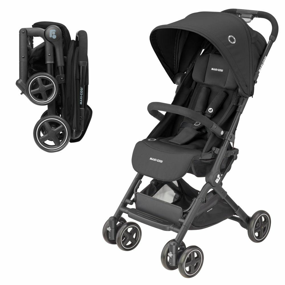 Kinderwagen |   Buggy & Reisebuggy Lara² Mit Automatik-Faltung, Liegeposition, Bis 22 Kg, Nur 6,3 Kg – Essential Black – Kollektion 2024 Kinderwagen Kinderwagen