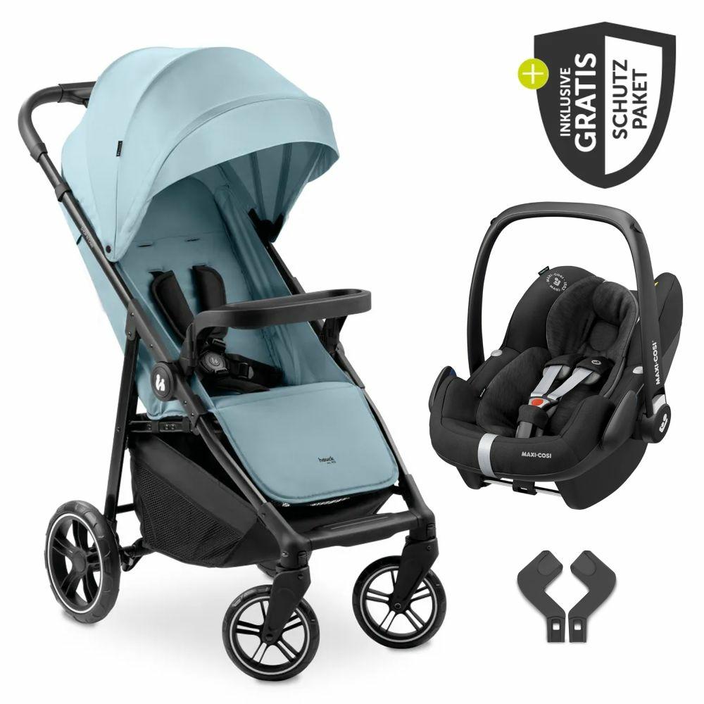 Kinderwagen |   Buggy Shop N Care Inkl. Autositz Pebble Pro & Xxl Zubehörpaket – Dusty Blue Kinderwagen Dusty Blue