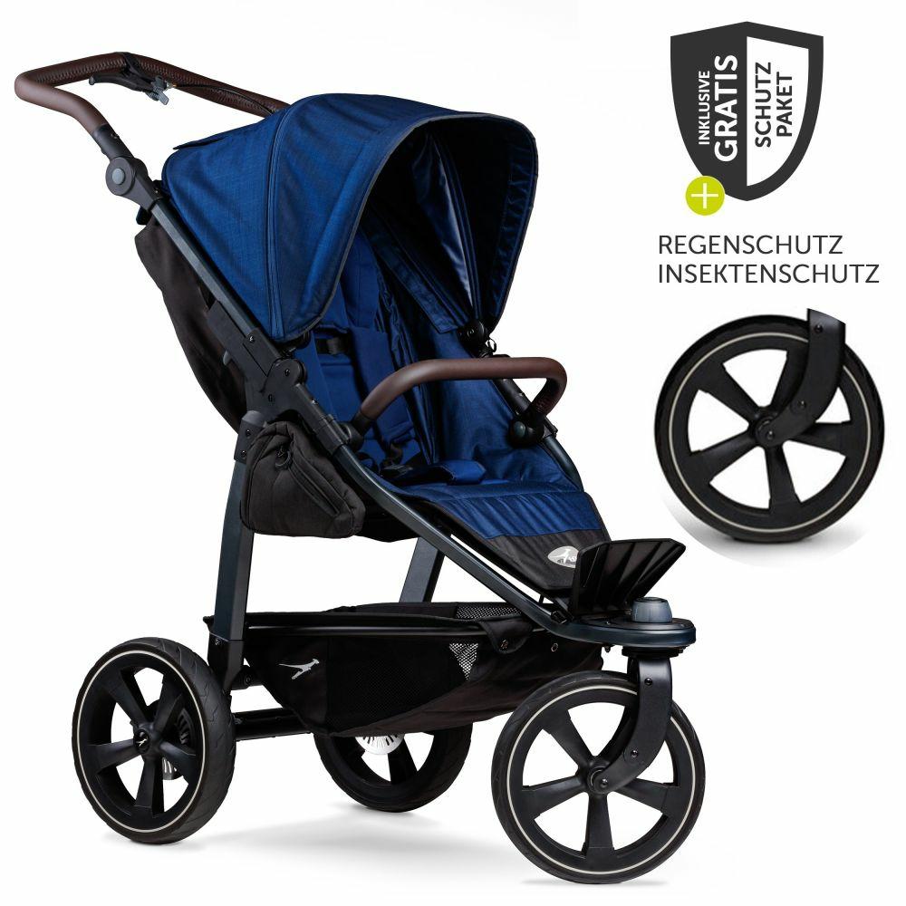 Kinderwagen |   Buggy & Sportkinderwagen Mono 2 Mit Luftkammerreifen Inkl. Sportsitz Bis 34 Kg + Xxl-Zamboo Zubehörpaket – Marine – Kollektion 2024 Kinderwagen Kinderwagen