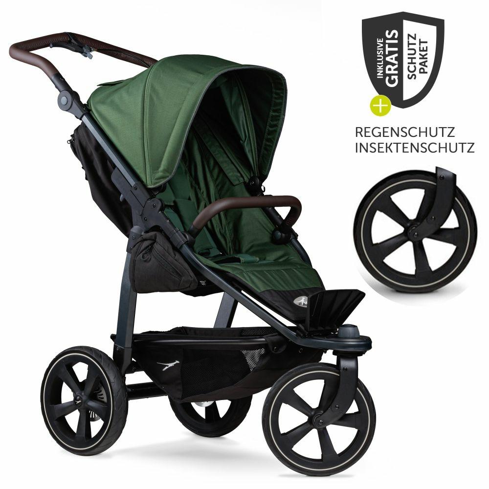 Kinderwagen |   Buggy & Sportkinderwagen Mono 2 Mit Luftkammerreifen Inkl. Sportsitz Bis 34 Kg + Xxl-Zamboo Zubehörpaket – Olive – Kollektion 2024 Kinderwagen Kinderwagen