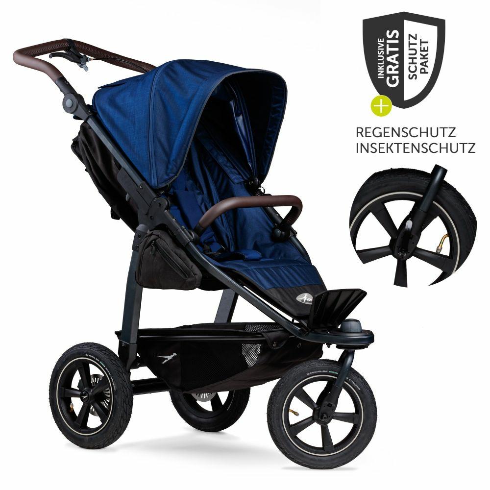 Kinderwagen |   Buggy & Sportkinderwagen Mono 2 Mit Luftreifen Inkl. Sportsitz Bis 34 Kg + Xxl-Zamboo Zubehörpaket – Marine – Kollektion 2024 Kinderwagen Kinderwagen