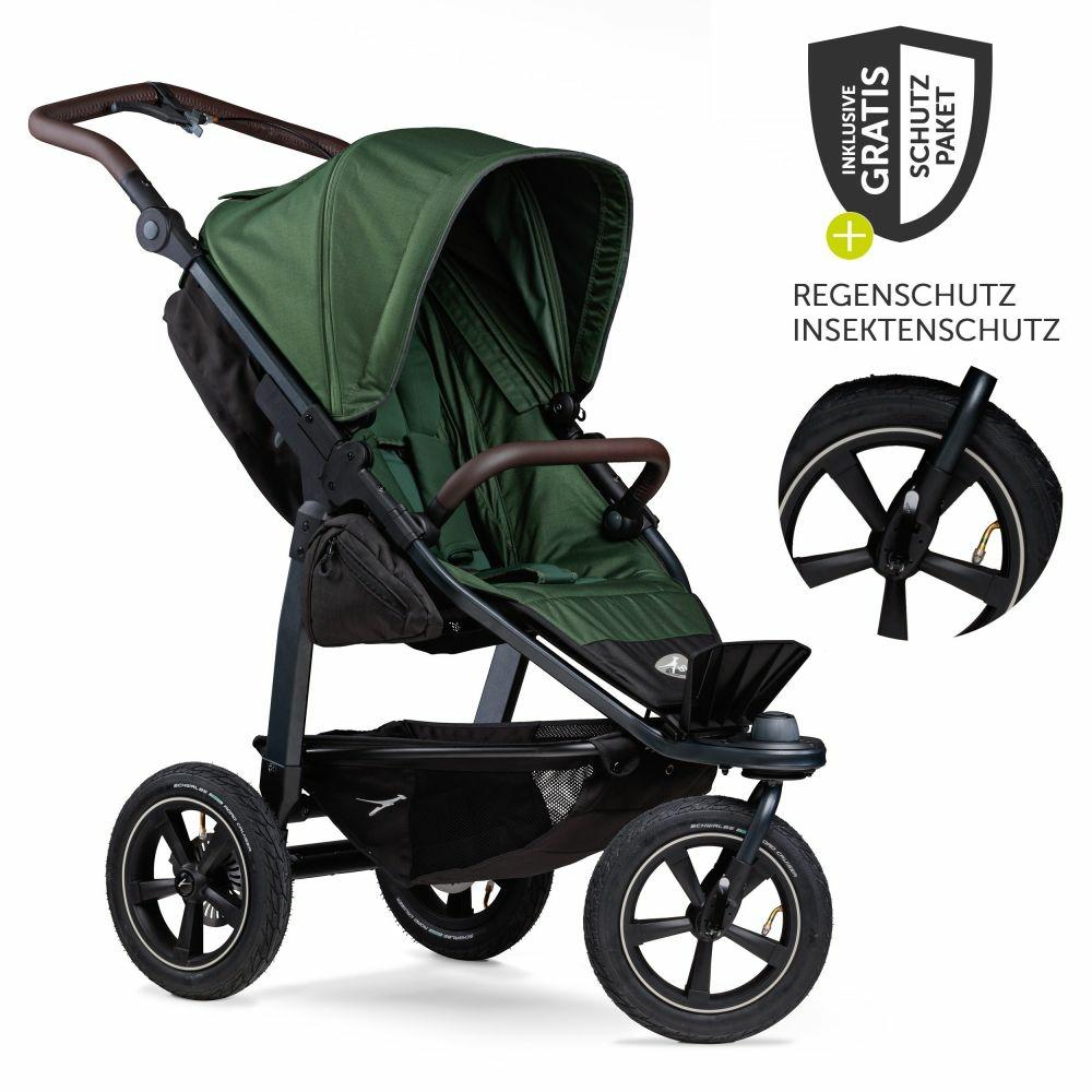 Kinderwagen |   Buggy & Sportkinderwagen Mono 2 Mit Luftreifen Inkl. Sportsitz Bis 34 Kg + Xxl-Zamboo Zubehörpaket – Olive – Kollektion 2024 Kinderwagen Kinderwagen