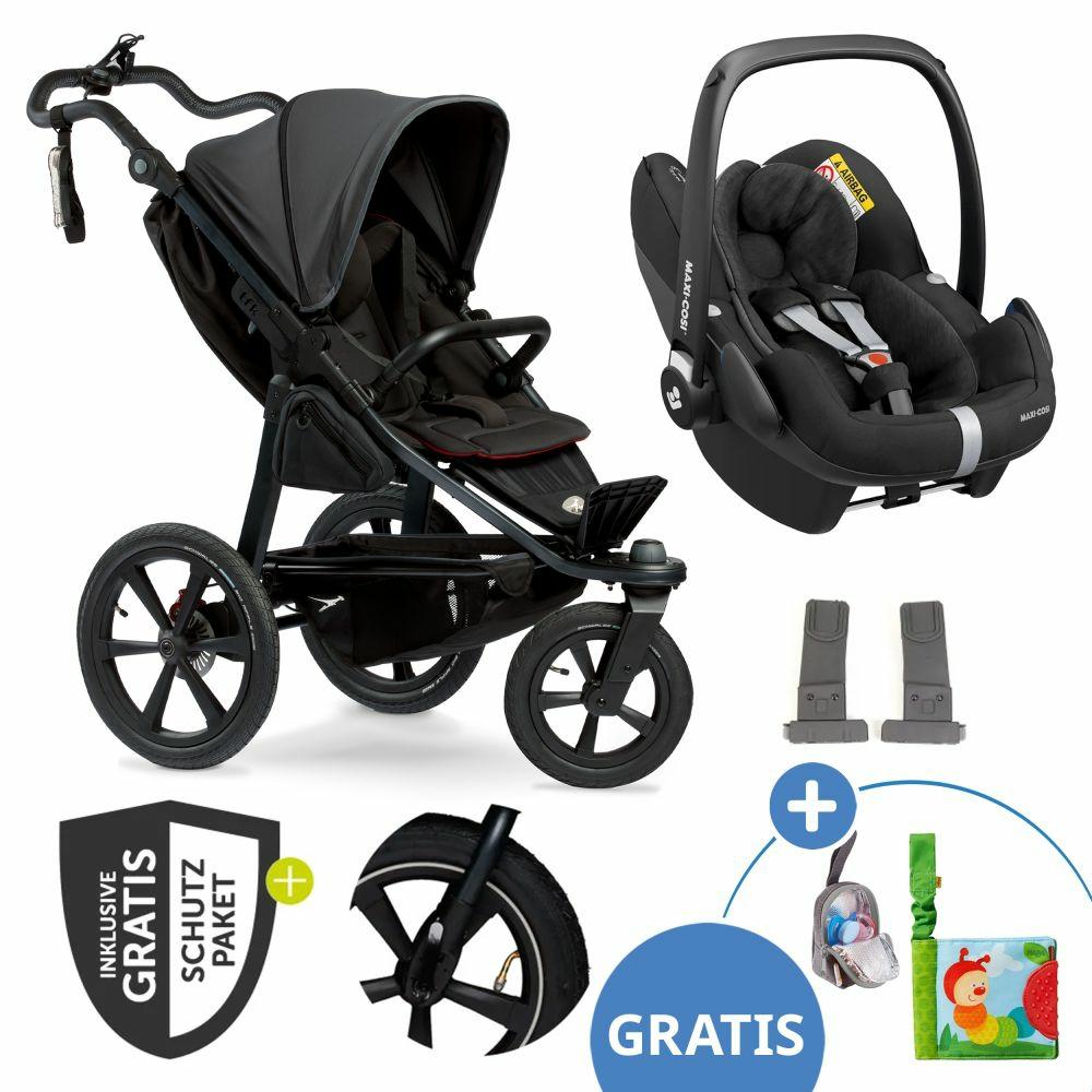 Kinderwagen |   Buggy & Sportkinderwagen Pro Mit Luftreifen Inkl. Sportsitz Bis 34 Kg Inkl. Maxi-Cosi Pebble Pro, Handyhalter, Getränkeflasche, Schnullertasche, Buggybuch & Xxl Zubehörpaket – Anthrazit Kinderwagen Kinderwagen