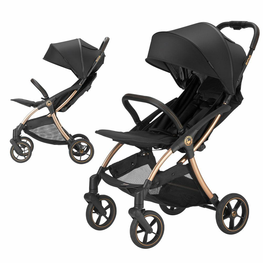 Kinderwagen |   Buggy & Sportwagen City Ranger Mit Auto-Folding Mechanismus Bis 22 Kg Belastbar & Regen- & Insektenschutz – Black Gold – Kollektion 2024 Kinderwagen Kinderwagen