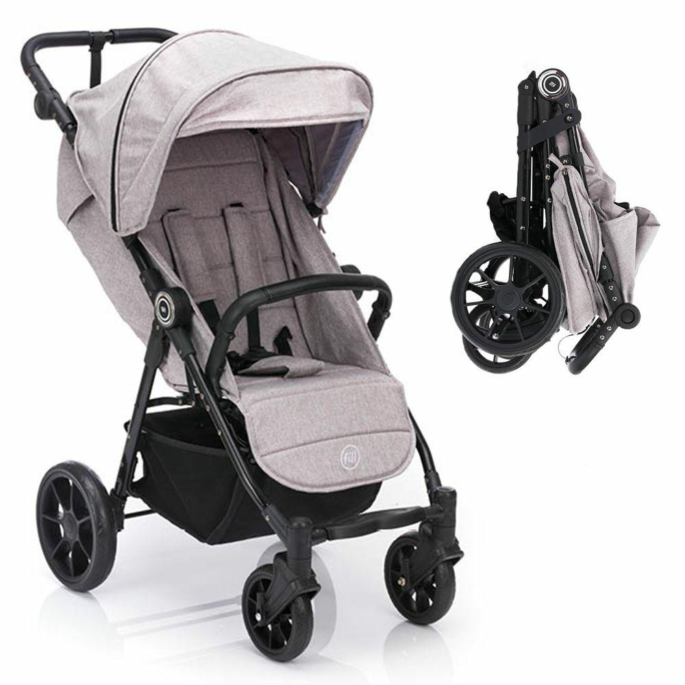 Kinderwagen |   Buggy & Sportwagen Fill Allrounder Bis 22 Kg Belasbar Mit Verstellbarem Schieber – Grau Melange Kinderwagen Kinderwagen