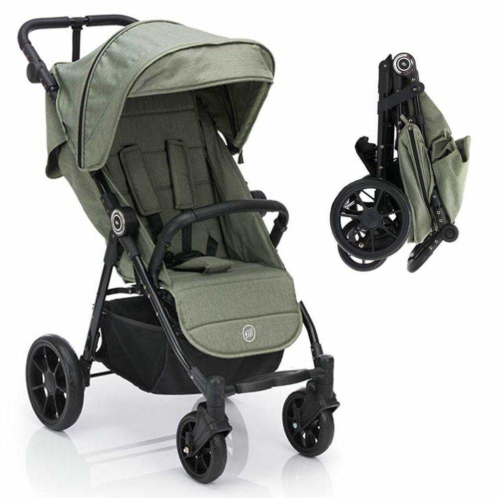 Kinderwagen |   Buggy & Sportwagen Fill Allrounder Bis 22 Kg Belasbar Mit Verstellbarem Schieber – Grün Melange Kinderwagen Kinderwagen