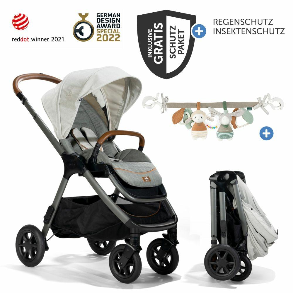 Kinderwagen |   Buggy & Sportwagen Finiti Bis 22 Kg Belastbar Mit Liegeposition, Kinderwagenkette – Teleskopschieber,Sportsitz, Adapter, Rückenpolster, Getränkehalter, Crossbody-Bag & Zubehörpaket – Signature – Oyster Kinderwagen Kinderwagen