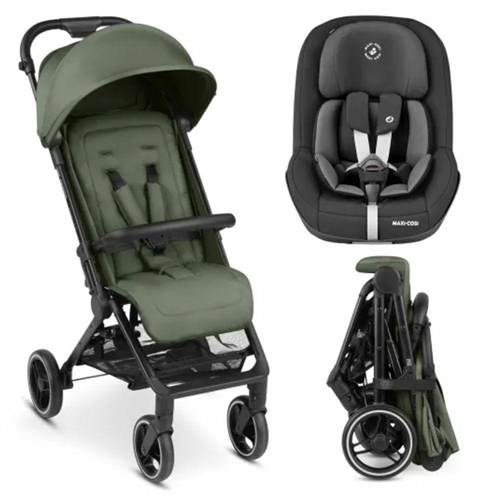 Kinderwagen |   Buggy & Sportwagen Ping Two Trekking Inkl. Reboarder Pearl Pro 2 – Mit Flacher Liegeposition, Transporttasche & Tragegurt – Olive Kinderwagen Ink