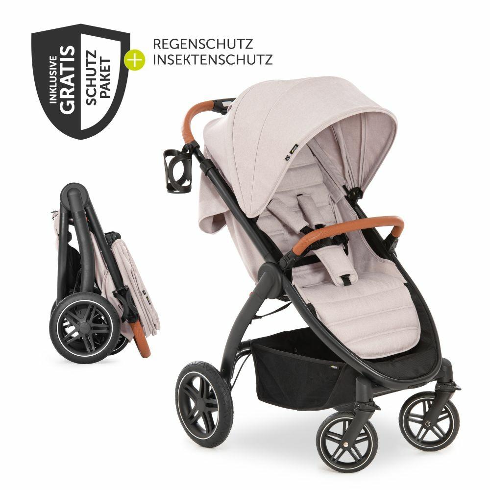 Kinderwagen |   Buggy & Sportwagen Uptown (Mit Liegefunktion & Einhand-Faltung) Inkl. Xxl Zubehörpaket – Melange Beige Kinderwagen Kinderwagen